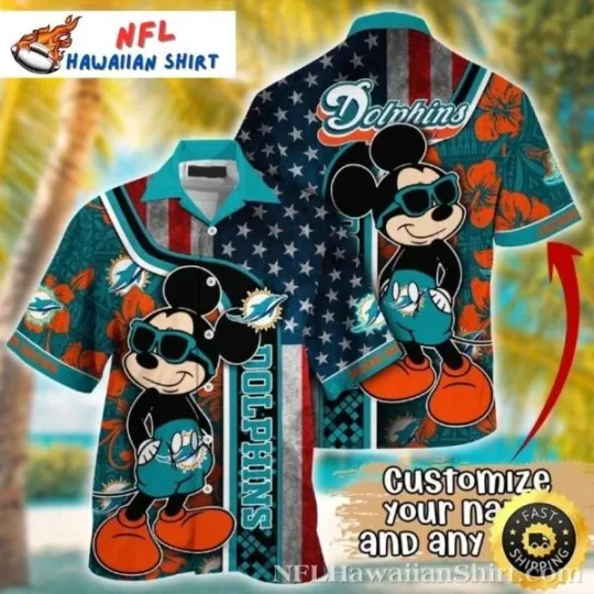 Discover Miami Football Mickey Mouse Star Tropical Hawaiian Shirt