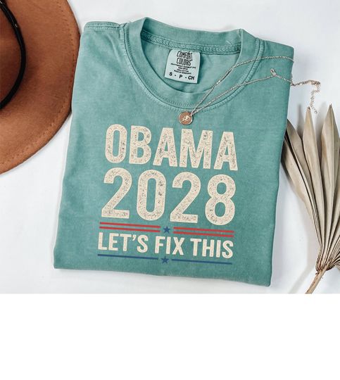 Discover Political Graphic Tee: Obama 2028 - Funny USA Election Shirt