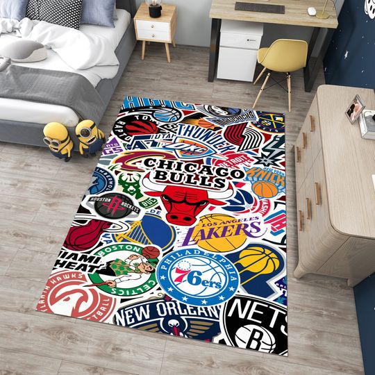 Discover Basketball Rug,Nba Team Rug,Boys Room Rug,Sport Rug,Cool Rugs,Custom Rug,Hypebeast Rug,Area Rug,Personalized Rug,Unique Rug,Gift for Her
