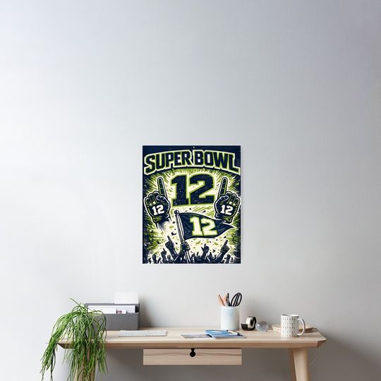 Discover Seattle Seahawks Vertical Poster