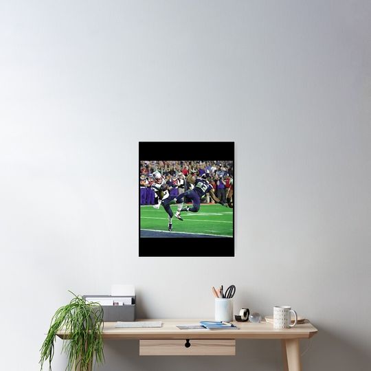 Discover Malcolm Butler Goal Line Interception Football Poster