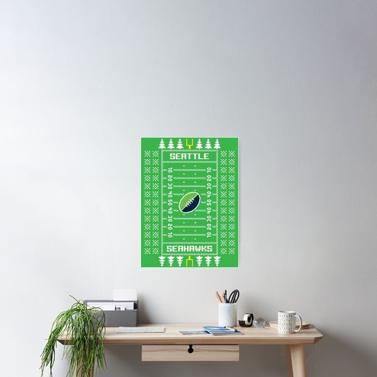 Discover Seattle Seahawks Ugly Christmas Sweater Poster