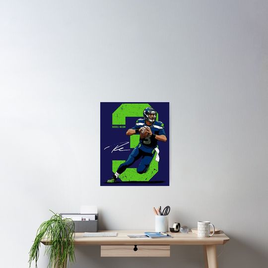 Discover Wilson Quarterback Seattle Football Gift Poster