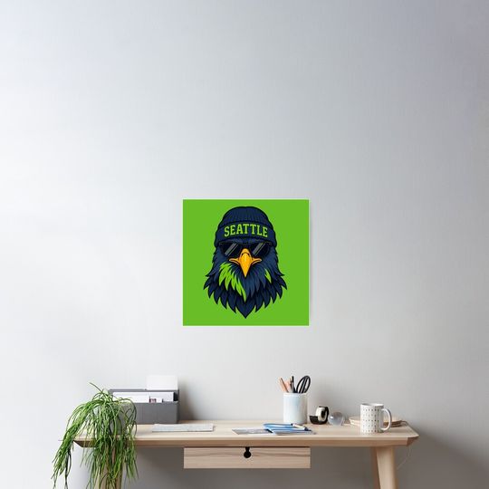 Discover Seattle Seahawks Fan Art Vertical Poster