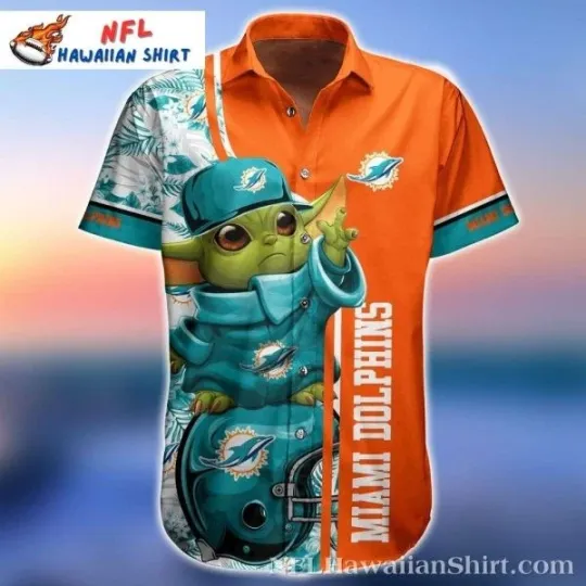 Discover Tropical Floral Miami Football Hawaiian Shirt