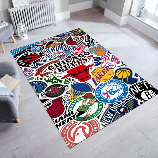 Discover Basketball Rug ,Teams Rug, NBA Rug, Basketbal Team Rug ,Custom Rug, Floor Rug, Area Rug,Basketball Decor , Personalized Rug, Gifts Rug