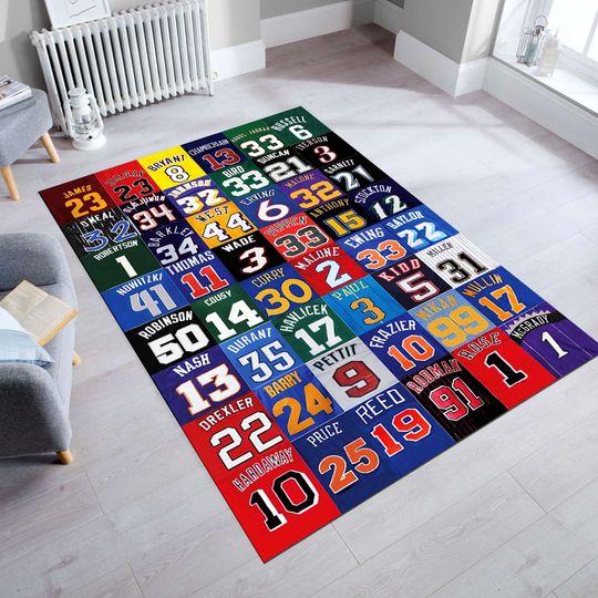 Discover Basketball Rug ,Teams Rug, NBA Rug, Basketbal Team Rug ,Custom Rug, Floor Rug, Area Rug,Basketball Decor , Personalized Rug, Gifts Rug