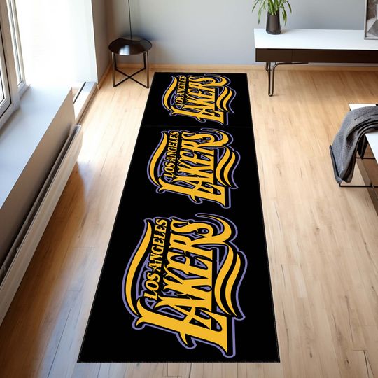 Discover Basketball rug, Los Angeles Lakers rug, Runner rug, Hallway rug, Housewarming gift rug, Sport rugs, Boy room rug, Floor rugs,