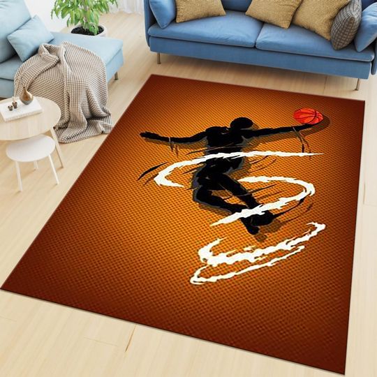 Discover Basketball Rug, Sports Rug, NBA Fan, Modern Rug, Popular Rug, Custom Rug, Area Rug, Salon Rug, Living Room Rug, Popular Rug