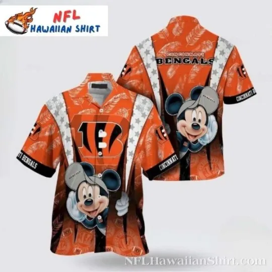 Discover Cincinnati Football Mickey Mouse Game Day Hawaiian Shirt