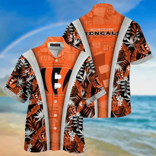 Discover Cincinnati Football Tropical Elegance Hawaiian, Gift For Fans, Gift For Friends