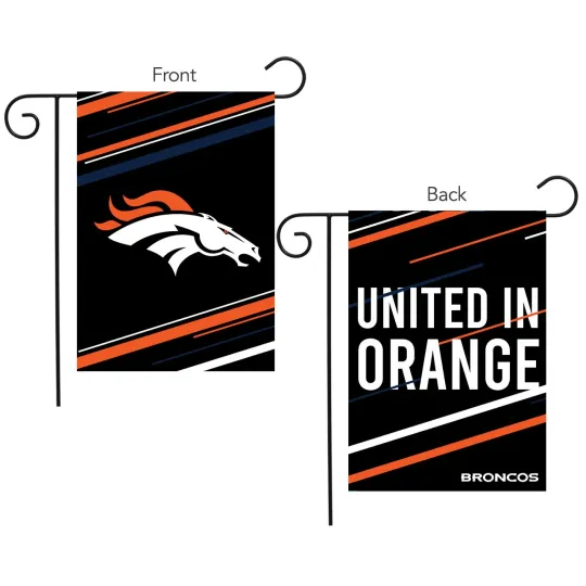 Briarwood Lane Denver Broncos Slogan football Licensed Garden Flag