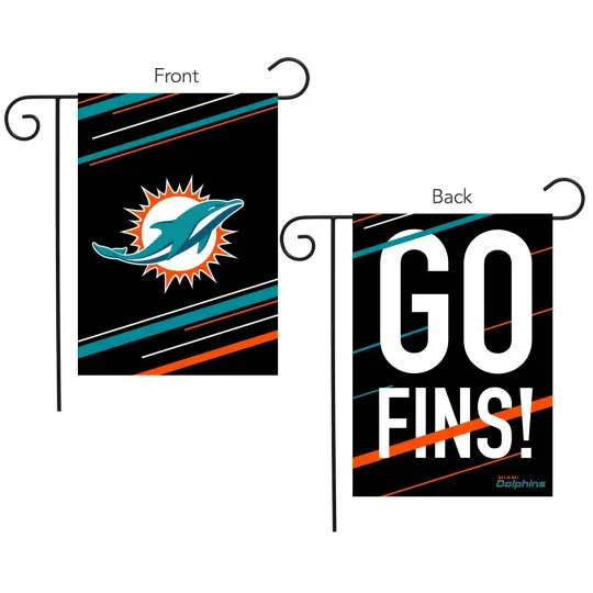 Briarwood Lane Miami Dolphins Slogan football Licensed Garden Flag
