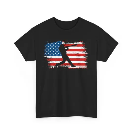 Discover Baseball Player American Flag Shirt, Baseball Sports Lovers Women Men T-shirt