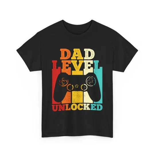 Discover Dad Level Unlocked Shirt, Pregnancy Announcement Dad Men Gamer T-shirt