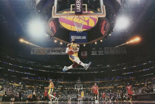 LEBRON JAMES 16x24 POSTER NBA BASKETBALL LOS ANGELES LAKERS DUNK ICON LEGEND FUN