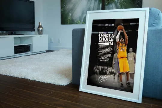 Discover Legend Kobe Bryant NBA Autographed Poster Print.  Great Memorabilia