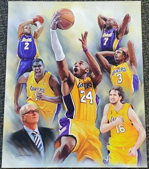 Los Angeles Lakers 2009 NBA Championship LEGENDS 20x24 POSTER - Kobe Bryant, Pau