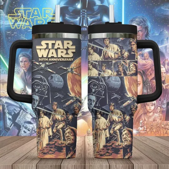 Discover Star Wars 50th Anniversary Tumbler Cup 20oz 30oz 40oz