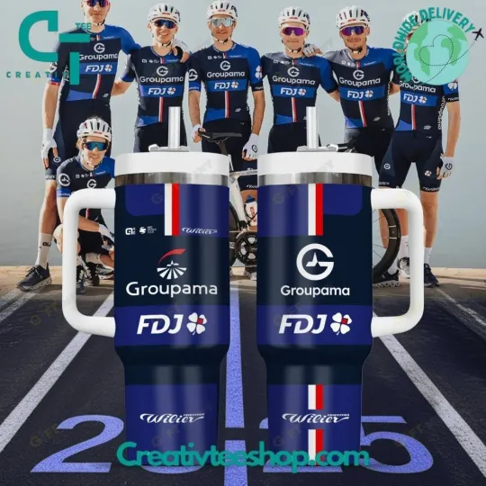 Discover Equipe Groupama Tour de France 20oz 30oz 40oz Tumbler with Handle