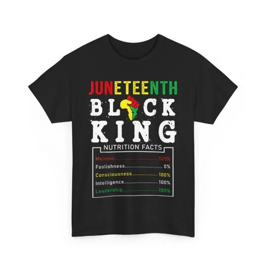 Discover Juneteenth 1865 Shirt, Black King Nutritional Facts Freedom Men T-Shirt