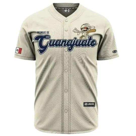 Guanajuato Mummies Baseball Jersey Beige Unisex Shirt