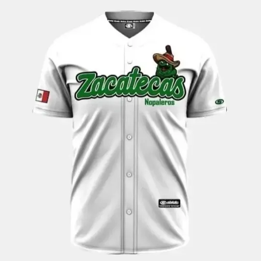 Discover Nopaleros Zacatecas Baseball Jersey White