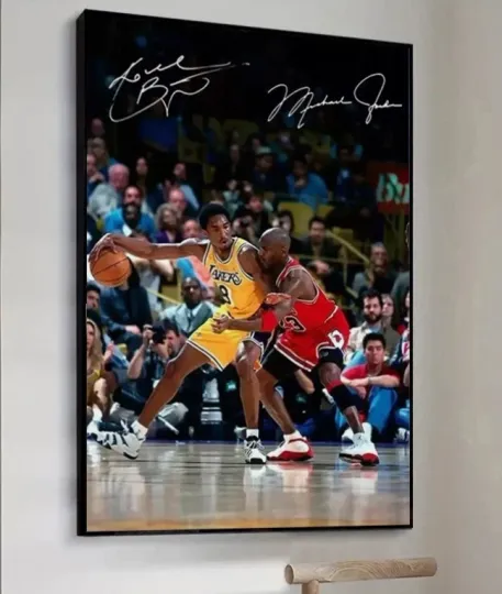 Discover Michael Jordan vs Kobe Bryant Poster | NBA Legends Sports Print
