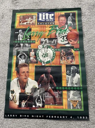 Larry Bird Night Poster Boston Celtics February 4,1993
