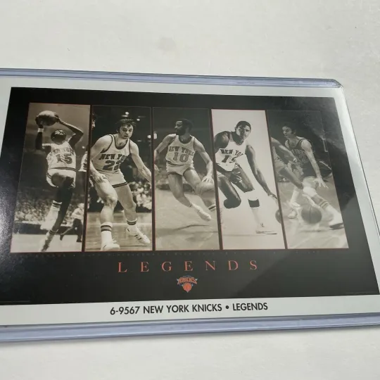 Discover Vintage New York Knicks “Legends” Walt Lucas Willis Earl Promo Poster Card 4x6