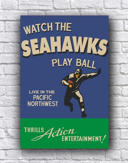 Discover Seattle Football Live from the Pacific Northwest Vintage-style