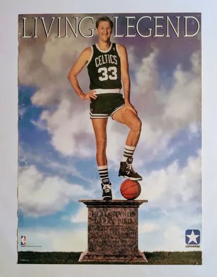 1988 Larry Bird Boston Celtics Converse NBA Living Legend Vintage Poster (17x23)