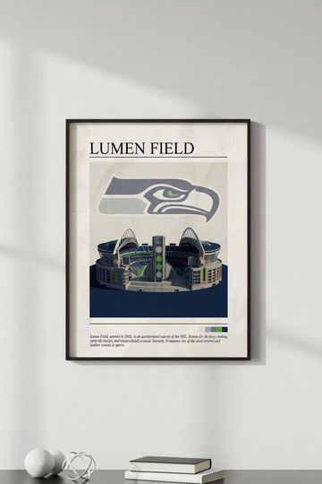 Discover Lumen Field Stadium Poster | Seattle Seahawkas Stadium Art