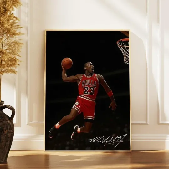 Discover Michael Jordan Poster NBA Basketball Legend Motivational Wall Art 24x36