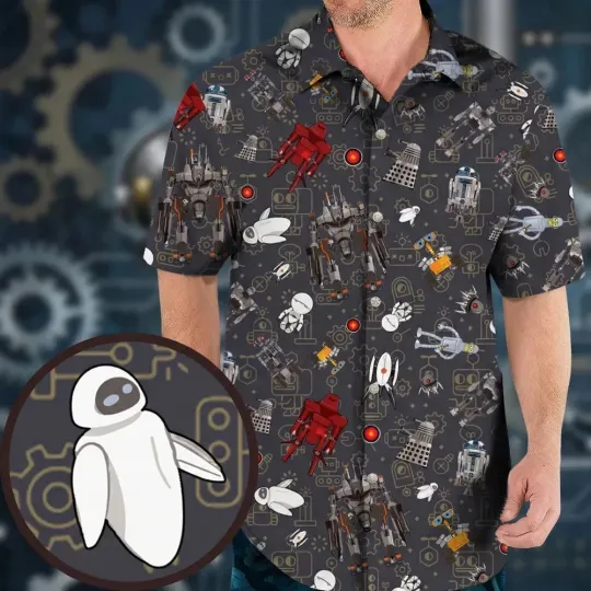 Discover Screen Machine Iconic Robots Hawaiian Shirt, Unisex Adults, Size S-5XL