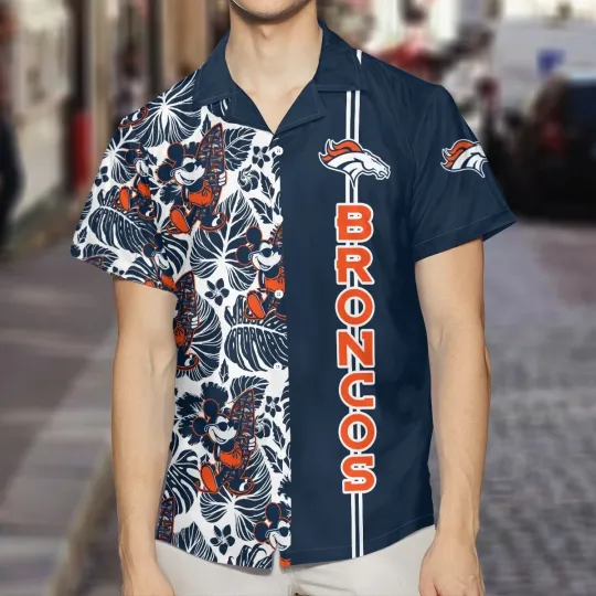 Discover Denver Football Team Broncoss Summer Hawaiian Shirt, Unisex Adults, Full Size S-