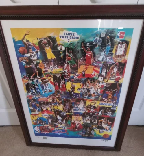 Discover Erika King Signed NBA Legends I Love This Game Framed NBA TV Poster 315/2000