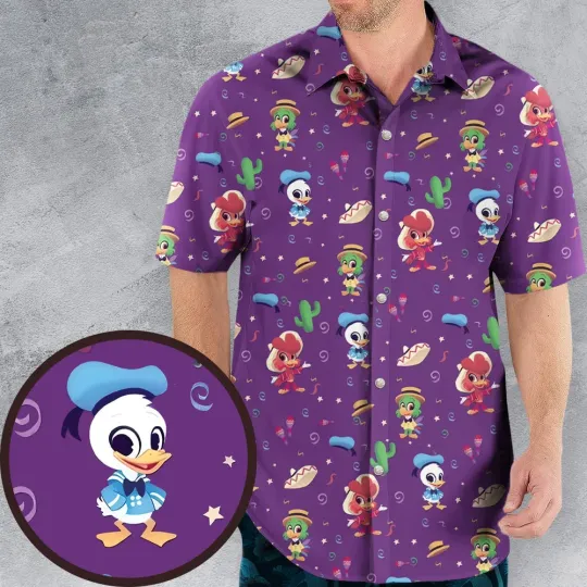 Discover Three amigos Donald Ducktales Hawaiian Shirt