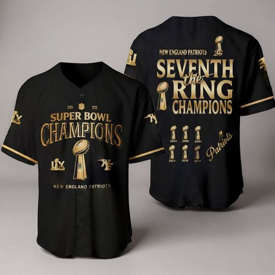 NE Patriots Super Bowl Champions 2025 2026 Limited Edition Baseball Jersey