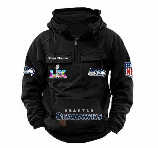 Discover Seattle Seahawks Super Bowl LX Limited Edition Cargo Hoodie