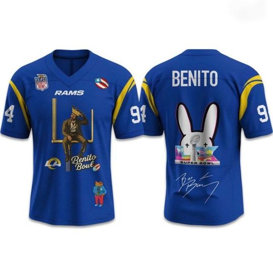Bad Bunny 2026 Rams Bowl LX Halftime Show Jersey
