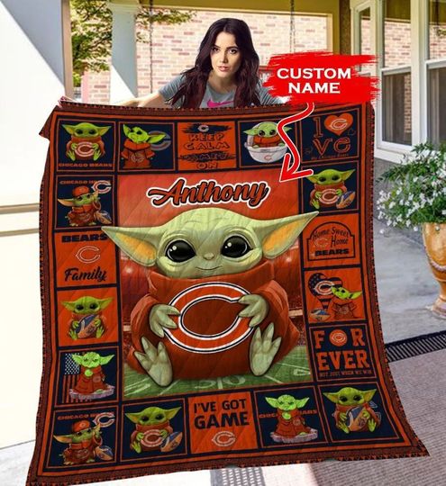Chicago Bears Fleece Blanket Gift For Fan