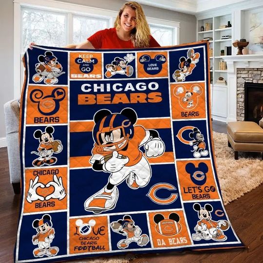 Chicago Bears Fleece Blanket Gift For Fan
