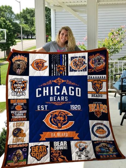 Chicago Bears Fleece Blanket Gift For Fan