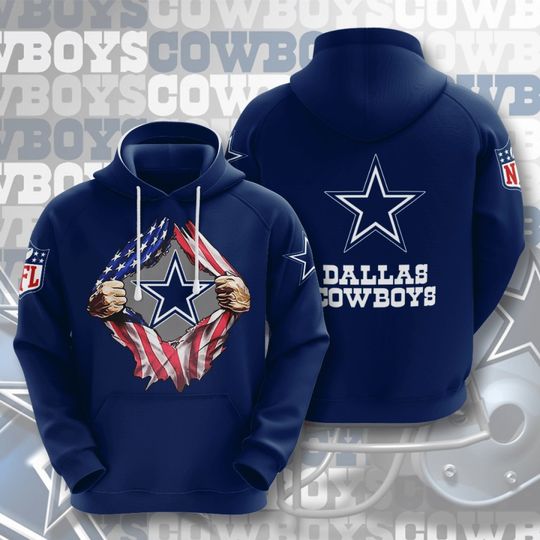 Dallas Cowboys 3D Hoodie, football hoodie