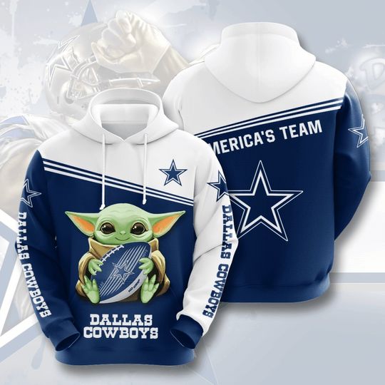 Dallas Cowboys 3D Print Hoodie – Team Graphic Sweatshirt for True Fans