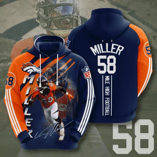 Denver Broncos Football Team 3D Hoodie