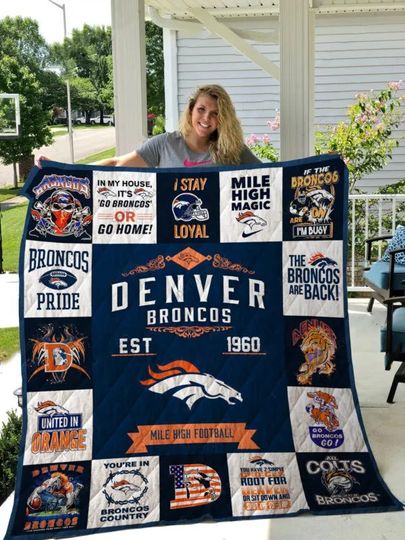 Denver Broncos Fleece Blanket Gift For Fan