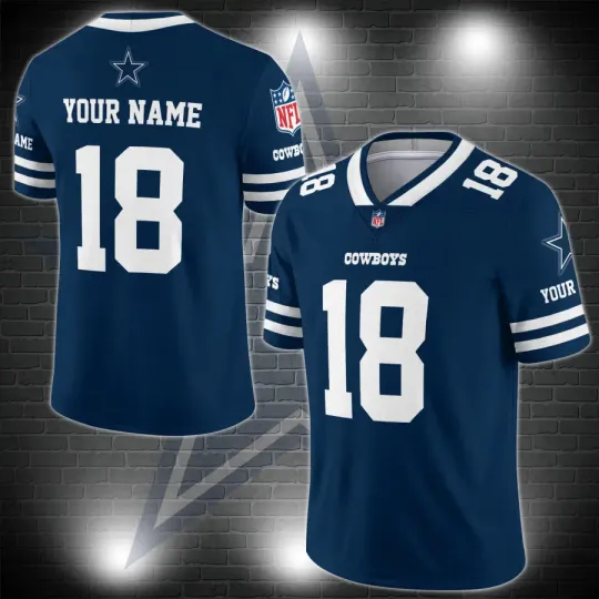Discover Dallas Cowboys Personalized V-neck Football Jersey Sport Gifts For Fan