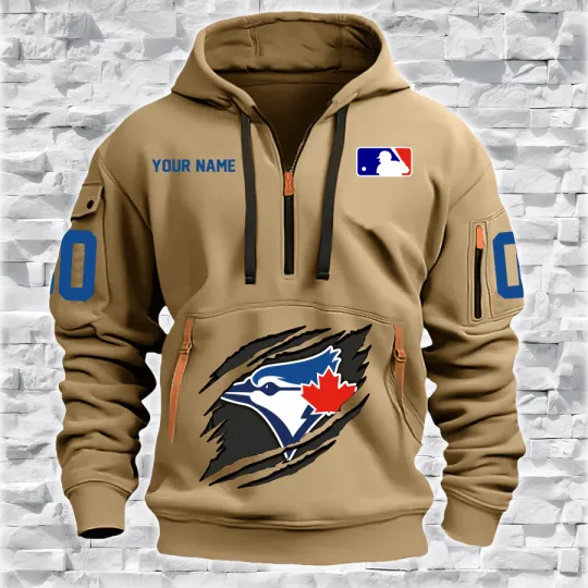 Toronto Blue Jays Quarter Zip Hoodie, Tactical Hoodie